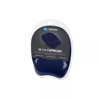 Pad mouse ergonomic Natec CHIPMUNK, spumă cu memorie, bleumarin, 230x200 mm