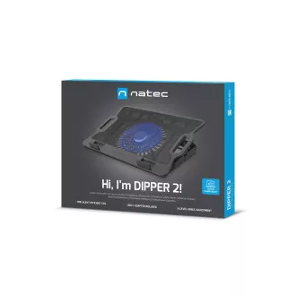 Placă de răcire pentru nb Natec DIPPER 2, 12.1-17.3", LED, 1 ventilator, 2 USB-uri