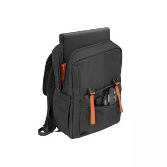 Rucsac pentru nb Natec NIALA 15.6", 18 L, negru - portocaliu