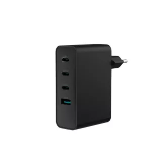 Încărcător USB universal Natec GaN 100W, 3X USB-C, 1X USB-A, Negru