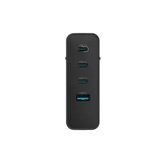 Încărcător USB universal Natec GaN 100W, 3X USB-C, 1X USB-A, Negru