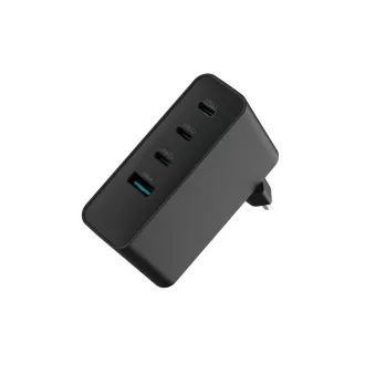 Încărcător USB universal Natec GaN 100W, 3X USB-C, 1X USB-A, Negru