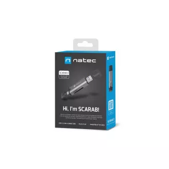 Cititor de carduri Natec SCARAB 3 USB-A + USB-C 3.1 GEN 1/microSD/microSDHC/microSDXC/SD/SDHC/SDXC/T-Flash