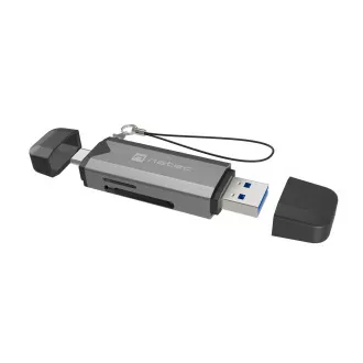 Cititor de carduri Natec SCARAB 3 USB-A + USB-C 3.1 GEN 1/microSD/microSDHC/microSDXC/SD/SDHC/SDXC/T-Flash