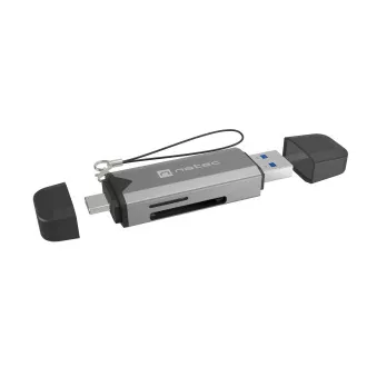 Cititor de carduri Natec SCARAB 3 USB-A + USB-C 3.1 GEN 1/microSD/microSDHC/microSDXC/SD/SDHC/SDXC/T-Flash