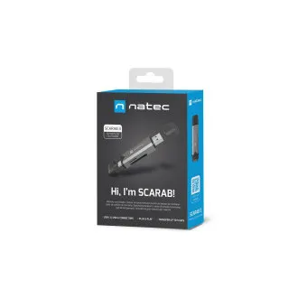 Cititor de carduri Natec SCARAB 3 USB-A + USB-C 3.1 GEN 1/microSD/microSDHC/microSDXC/SD/SDHC/SDXC/T-Flash Cititor de carduri Natec SCARAB 3 USB-A + USB-C 3.1 GEN 1/microSD/microSDHC/microSDXC/SD/SDHC/SDXC/T-Flash