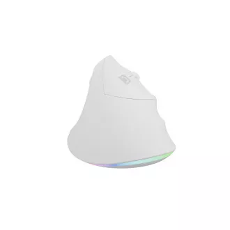 Mouse vertical Natec CRAKE 2 PRO/Vertical/Optic/Pentru dreptaci/12.400 DPI/Cu fir USB-A/Alb