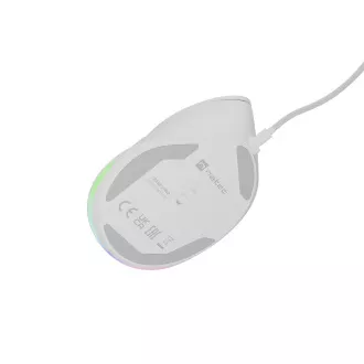 Mouse vertical Natec CRAKE 2 PRO/Vertical/Optic/Pentru dreptaci/12.400 DPI/Cu fir USB-A/Alb