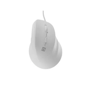Mouse vertical Natec CRAKE 2 PRO/Vertical/Optic/Pentru dreptaci/12.400 DPI/Cu fir USB-A/Alb