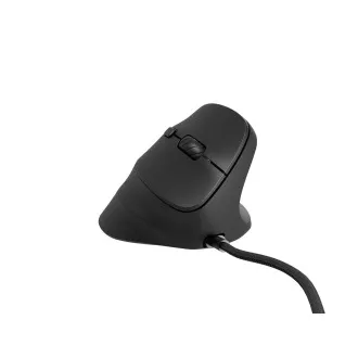 Mouse vertical Natec CRAKE 2 PRO/Vertical/Optic/Pentru dreptaci/12.400 DPI/Cu fir USB-A/Negru