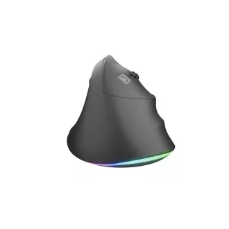 Mouse vertical Natec CRAKE 2 PRO/Vertical/Optic/Pentru dreptaci/12.400 DPI/Cu fir USB-A/Negru