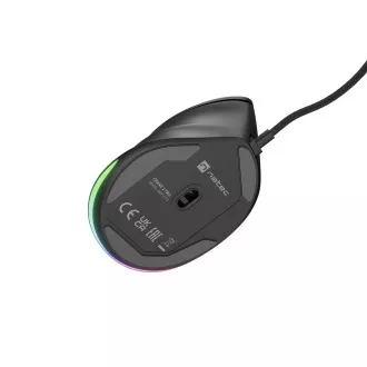 Mouse vertical Natec CRAKE 2 PRO/Vertical/Optic/Pentru dreptaci/12.400 DPI/Cu fir USB-A/Negru
