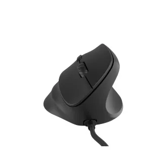 Mouse vertical Natec CRAKE 2 PRO/Vertical/Optic/Pentru dreptaci/12.400 DPI/Cu fir USB-A/Negru