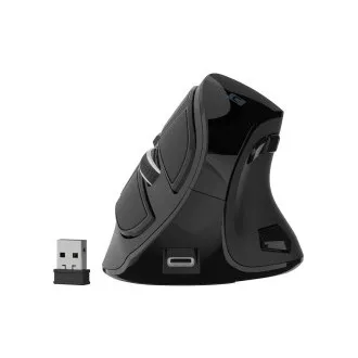 Mouse wireless vertical Natec EUPHONIE PRO/Vertical/Blue Sense/Pentru dreptaci/2.400 DPI/USB+BT/Negru Mouse wireless vertical Natec EUPHONIE PRO/Vertical/Blue Sense/Pentru dreptaci/2.400 DPI/USB+BT/Negru