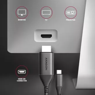 AXAGON RVC-HI2MC, adaptor/cablu USB-C -> HDMI 2.0a 1.8m, 4K/60Hz HDR10