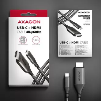 AXAGON RVC-HI2MC, adaptor/cablu USB-C -> HDMI 2.0a 1.8m, 4K/60Hz HDR10