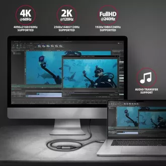 AXAGON RVC-HI2M, adaptor USB-C -> HDMI 2.0a, 4K/60Hz HDR10