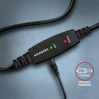 AXAGON ADR-210B, cablu USB 2.0 AM -> BM pentru conexiune activă / repetor, 10m