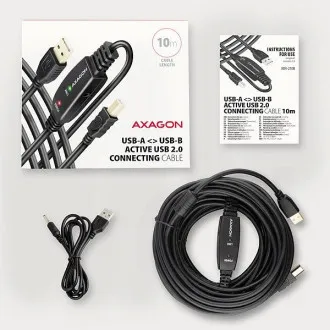 AXAGON ADR-210B, cablu USB 2.0 AM -> BM pentru conexiune activă / repetor, 10m