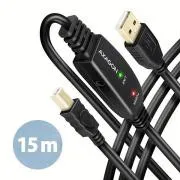AXAGON ADR-215B, cablu USB 2.0 AM -> BM pentru conexiune activă / repetor, 15m