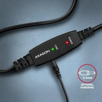 AXAGON ADR-215B, cablu USB 2.0 AM -> BM pentru conexiune activă / repetor, 15m