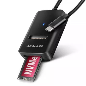 Adaptor AXAGON ADM2-CM USB-C 10Gbps - M.2 NVMe și SSD SATA, cablu USB-C 10cm