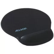 Allsop Gel mouse pad negru, suport pentru încheietura mâinii de 30 mm