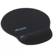 Allsop Gel mouse pad negru, suport pentru încheietura mâinii de 30 mm