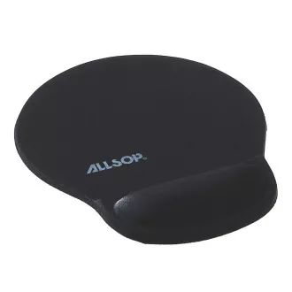 Allsop Gel mouse pad negru, suport pentru încheietura mâinii de 20 mm