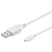 Cablu PremiumCord micro USB 2.0, AB 5m, alb