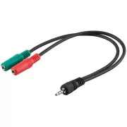 Adaptor PremiumCord 4pin 3.5mm-2x stereo 3.5mm M/2xF