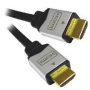 Cablu PremiumCord HDMI M/M, auriu și metal HQ, 3 m
