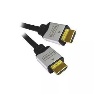 Cablu PremiumCord HDMI M/M, auriu și metal HQ, 3 m