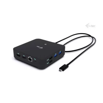 Stație de andocare i-tec USB-C DP cu HDMI dual, alimentare 100W