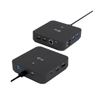 Stație de andocare i-tec USB-C DP cu HDMI dual, alimentare 100W