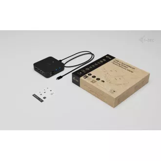 Stație de andocare i-tec USB-C DP cu HDMI dual, alimentare 100W