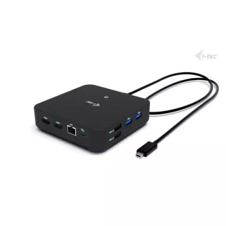 Stație de andocare i-tec USB-C DP Dual HDMI, alimentare 100W + încărcător universal i-tec 100W