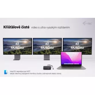 Stație de andocare i-tec USB-C DP Dual HDMI, alimentare 100W + încărcător universal i-tec 100W
