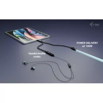 Splitter de cablu USB-C i-tec Audio/Date, alimentare 100W