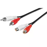 Cablu PremiumCord 2x Cinch-2x Cinch, M/F 15m