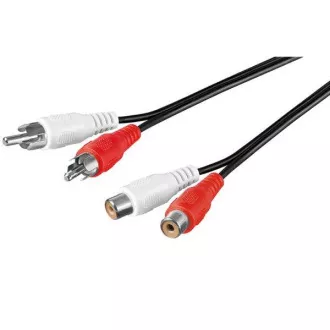 Cablu PremiumCord 2x Cinch-2x Cinch, M/F 15m