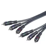 Cablu PremiumCord 3x CINCH-3x CINCH M/M 2m HQ