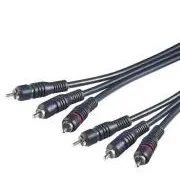 Cablu PremiumCord 3x CINCH-3x CINCH M/M 2m HQ