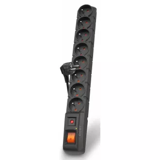 Acar S8 cablu de 3m, 8 prize, protector de supratensiune, negru