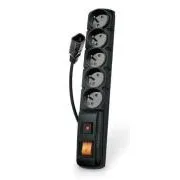 Acar F5 IEC 5m cablu, 5 prize, protector de supratensiune, C14 pentru UPS, negru