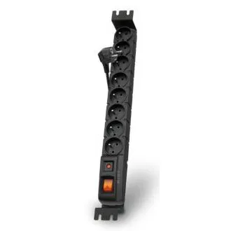Acar S8 FA Rack Cablu de 1,5 m, 8 prize, protecție împotriva supratensiunilor, pentru rack, negru