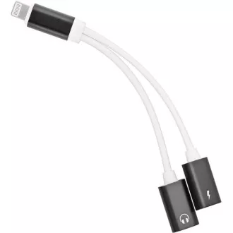 Adaptor PremiumCord Lightning la mufă audio de 3,5 mm + încărcare Lightning