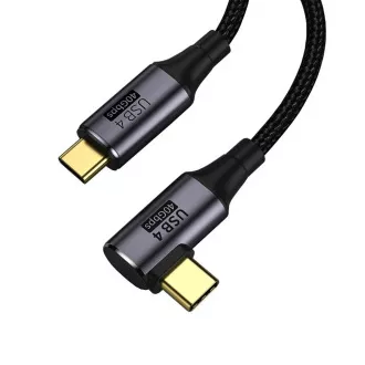 PremiumCord USB4 Gen 3x2 40Gbps 8K@60Hz 240W, Thunderbolt, 0,3m curbat