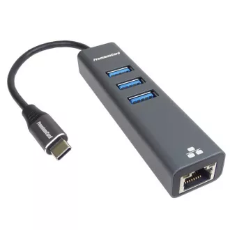 Adaptor PremiumCord USB-C la Gigabit + 3x USB 3.0 Adaptor PremiumCord USB-C la Gigabit + 3x USB 3.0