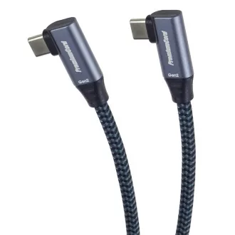 Cablu PremiumCord USB-C cu 2 benzi îndoite, 1 m